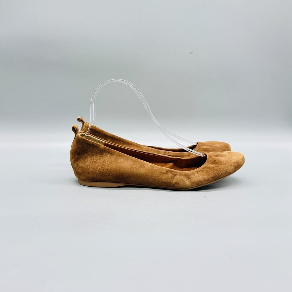 J Crew Shoes Womens 7.5 Brown Suede Ballet Flats Slip On Casual Comfort Classic